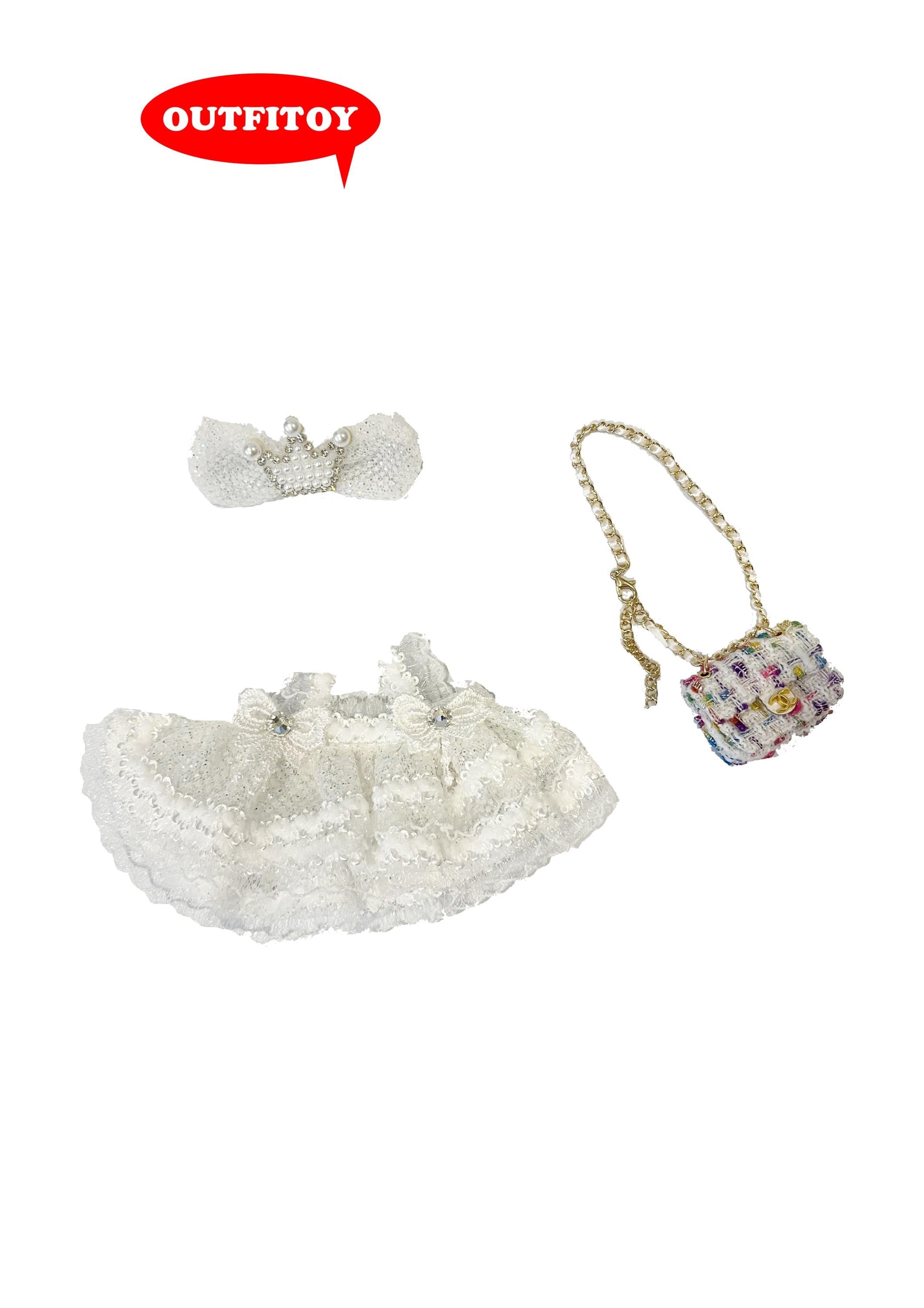 Labubu Princess Mint Dress Set – Lace Dress & Crown Headband Outfit